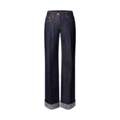 Cuffed Hem Flared Jeans