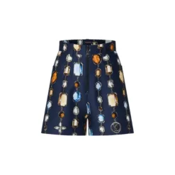 Necklace Print Tailored Shorts