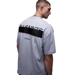 Allsaints redact t-shirt in willow blue