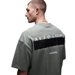 Allsaints redact t-shirt in Island green