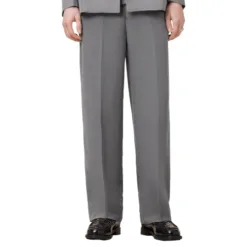 Allsaints Orpheus tailored straight leg trousers in light grey