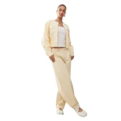 COLLUSION barrel jean co-ord in buttermilk
