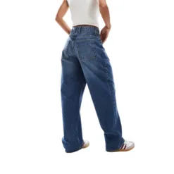 COLLUSION X001 antifit jeans in midwash - MBLUE