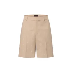 LV Blason Cotton Jacquard Chino Shorts